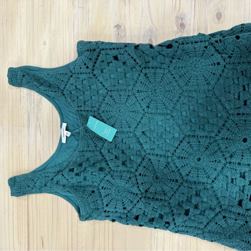Maurices Teal Crochet Tank Top